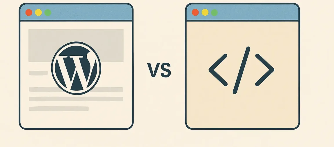 wordpress vs custom-coded