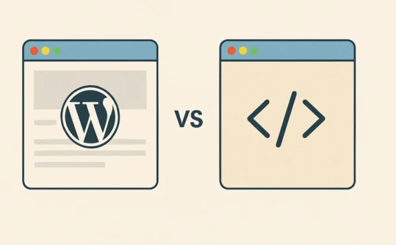 wordpress vs custom-coded